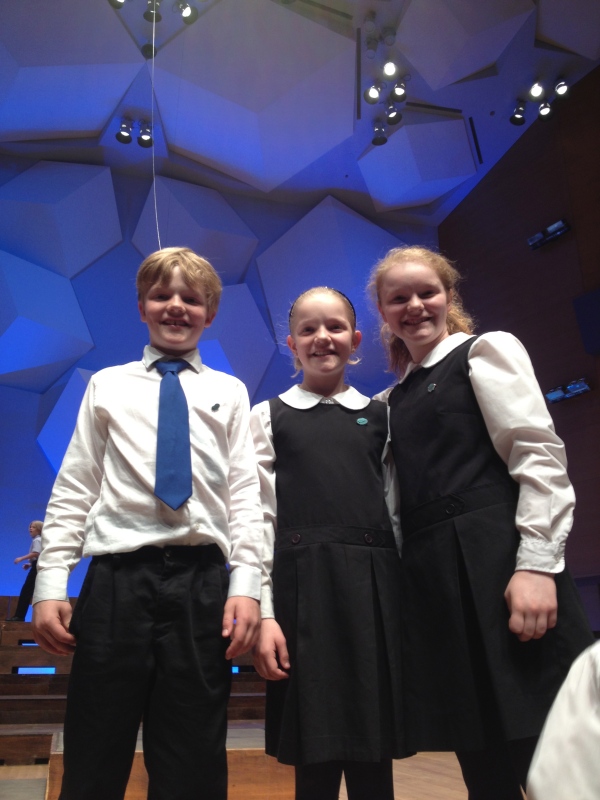 The three singers at Orchestra Hall
